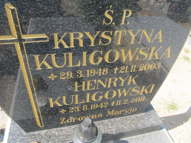 Krystyna Kuligowska 1948 Zduny - Grobonet - Wyszukiwarka osób pochowanych