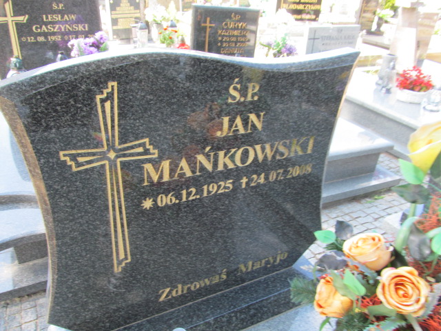 Jan Mańkowski 1925 Zduny - Grobonet - Wyszukiwarka osób pochowanych