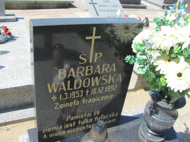 Barbara Waldowska 1953 Zduny - Grobonet - Wyszukiwarka osób pochowanych